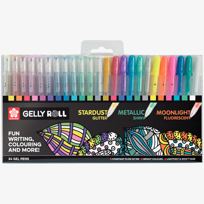 Sakura Sakura Gelly Roll Metallic Gel Pens - Assorted Colours (Pack of 24)