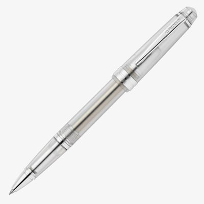 Cross Bailey Light Rollerball Pen - Translucent Clear Resin with Bright Chrome Trim