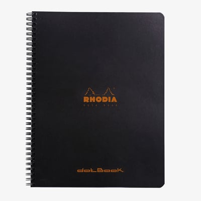 Rhodia Classic Wirebound Notebook - Large - Black - Dotted