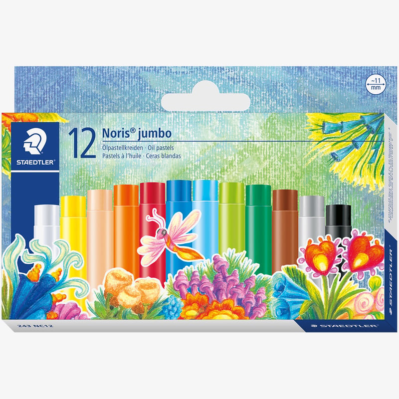 Staedtler Staedtler Noris Club Jumbo Oil Pastels - Assorted Colours (Pack of 12)