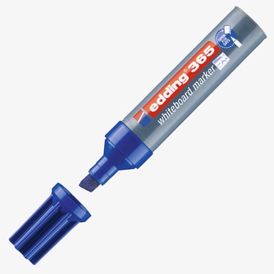 Edding 365 Whiteboard Marker - Chisel Tip - Broad -   Blue