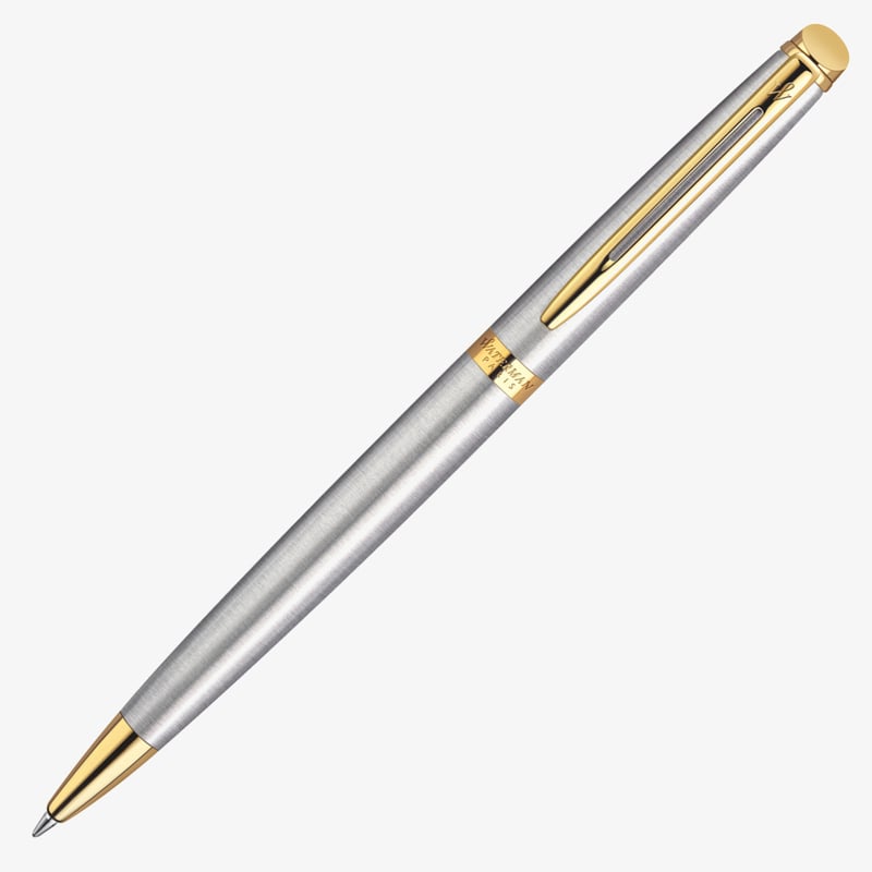 Waterman Waterman Hemisphere Ballpoint Pen - Stainless Steel Gold Trim