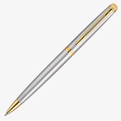 Waterman Hemisphere Ballpoint Pen - Stainless Steel Gold Trim