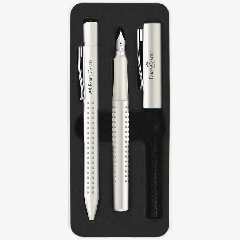 Faber-Castell Faber-Castell Grip 2010 Fountain Pen & Ballpoint Pen Set - Coconut Milk