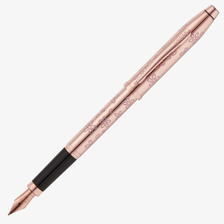 Cross Cross Century II Cherry Blossom Fountain Pen - Rose Gold with Rose Gold Trim