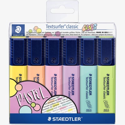 Staedtler Staedtler Textsurfer Highlighter - Assorted Colours (Wallet of 6)