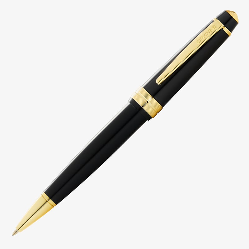 Cross Cross Bailey Light Ballpoint Pen - Black Resin Gold Plated Trim