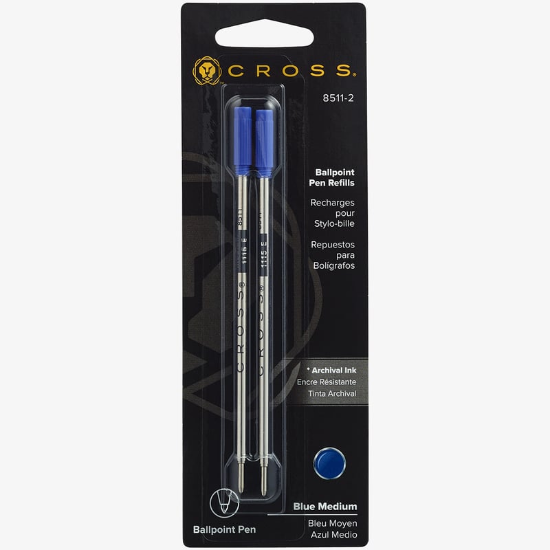 Cross Cross Ballpoint Refill - Blue Medium (Blister of 2)