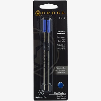 Cross Cross Ballpoint Refill - Blue Medium (Blister of 2)
