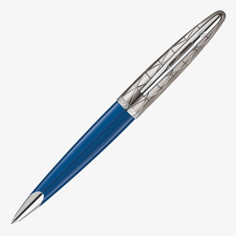 Waterman Waterman Carene Ballpoint Pen - Blue Obsession Chrome Trim