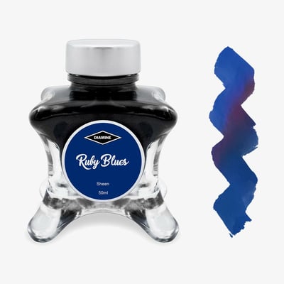 Diamine Inkvent Christmas Ink Bottle 50ml - Ruby Blues