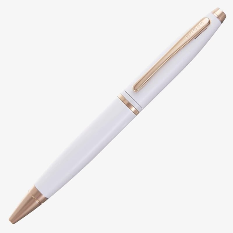 Cross Cross Calais Ballpoint Pen - Pearlescent White Lacquer