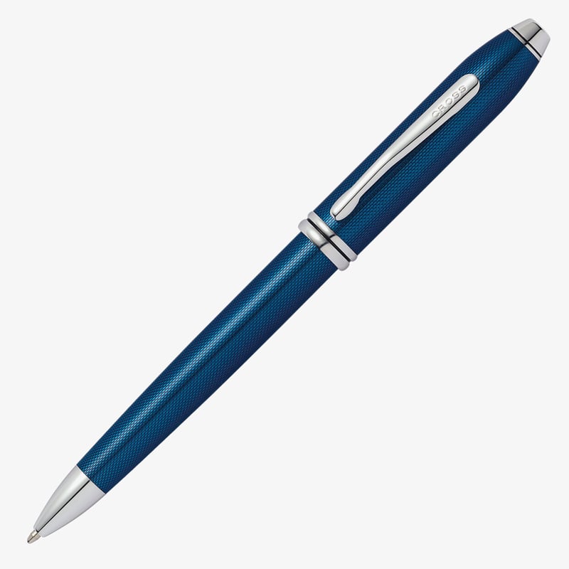 Cross Cross Townsend Ballpoint Pen - Quartz Blue Chrome Trim