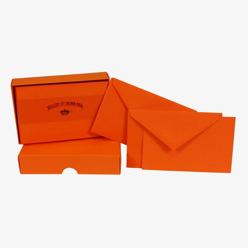 Crown Mill Crown Mill Colour Line Set of 25 Cards and Envelopes - Orange