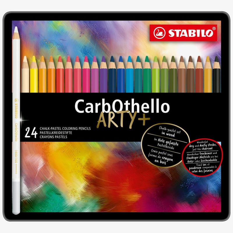 STABILO STABILO Carbothello Colouring Pencils - ARTY- Assorted Colours (Tin of 24)