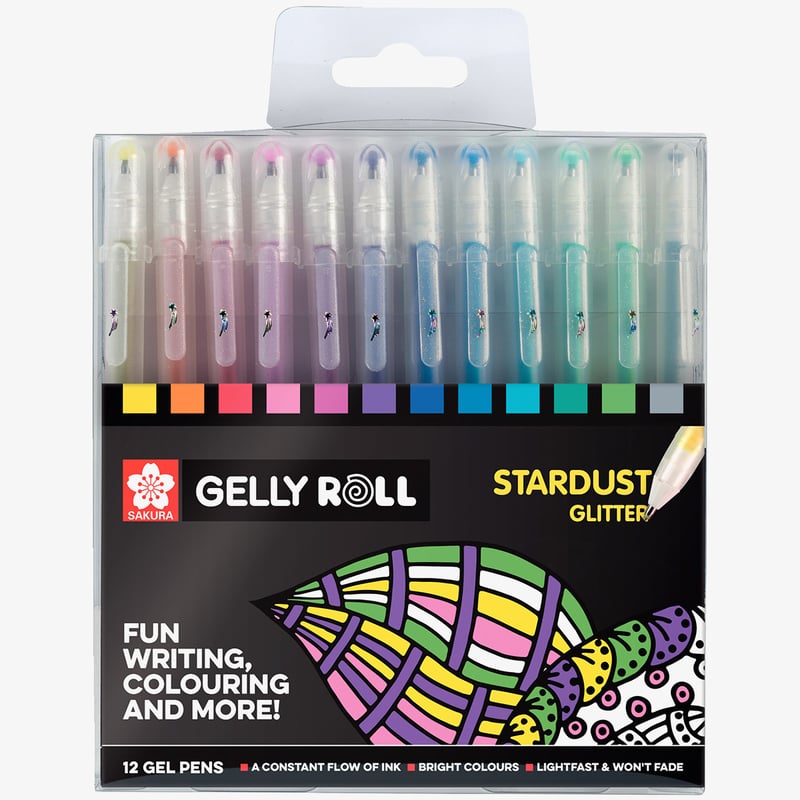 Sakura Sakura Gelly Roll Stardust Gel Pens - Assorted Colours (Pack of 12)