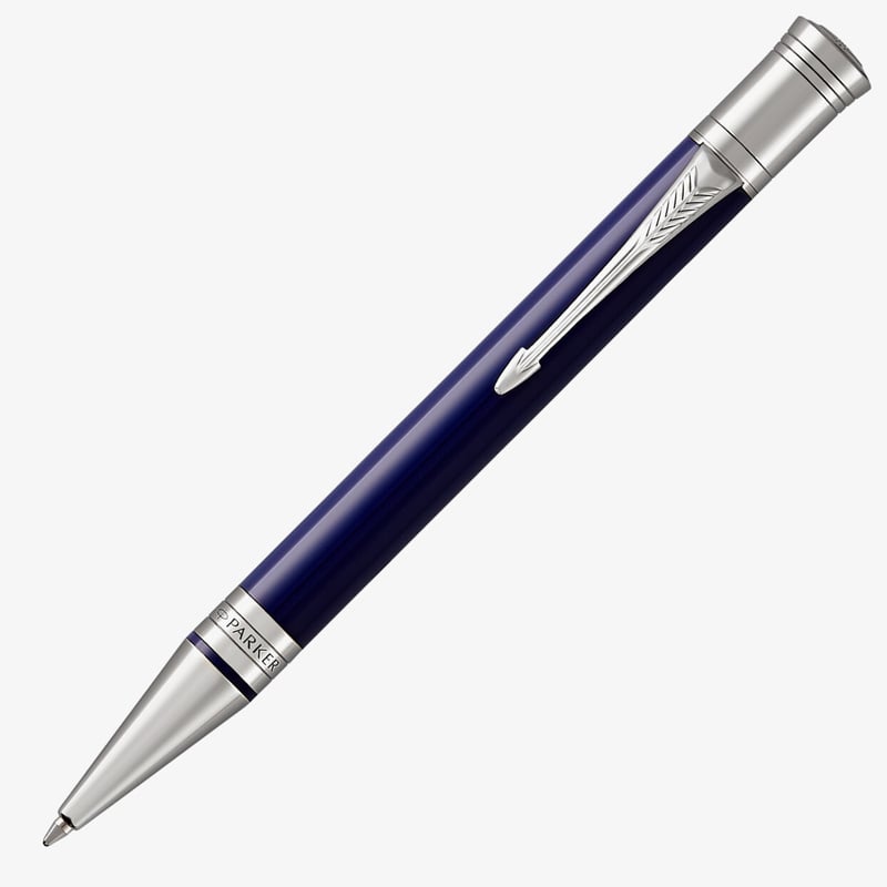 Parker Parker Duofold Classic Ballpoint Pen - Blue & Black Chrome Trim