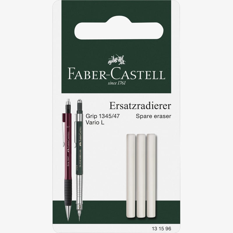 Faber-Castell Faber-Castell Grip 1345/1347 Spare Eraser - Blister of 3