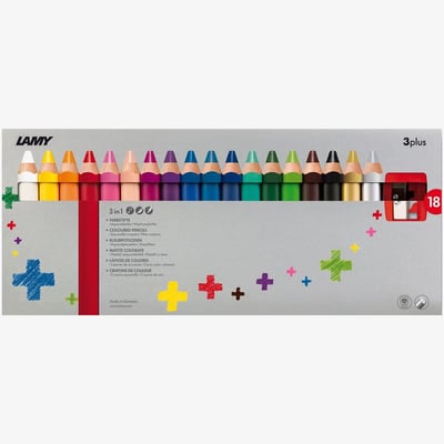 Lamy Lamy 3plus Colouring Pencils - Assorted Colours (Pack of 18)