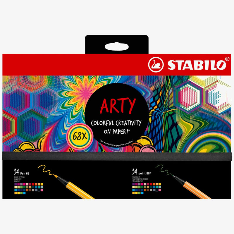 STABILO STABILO Creative Pen Set - ARTY - Pack of 68 - Assorted Colours