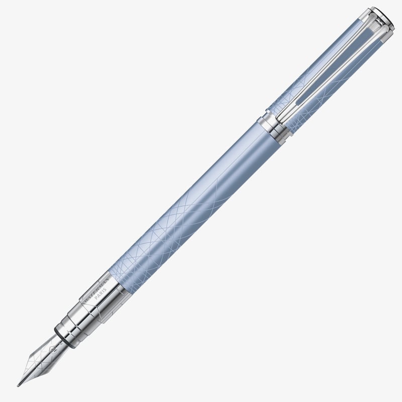 Waterman Waterman Perspective Fountain Pen - Decorative Azure Blue Chrome Trim