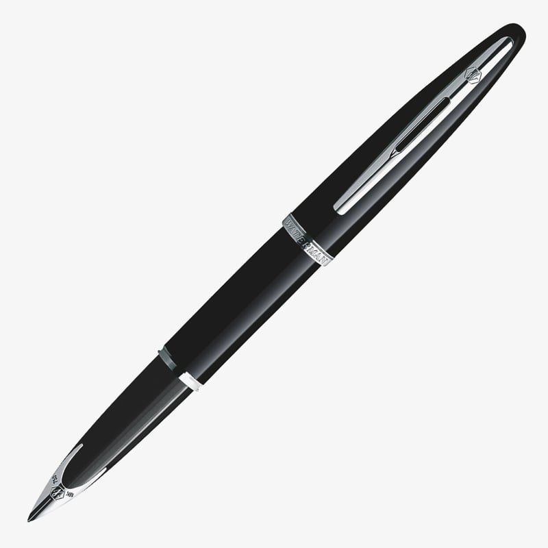 Waterman Waterman Carene Fountain Pen - Black Sea Chrome Trim