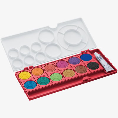 Lamy Aquaplus Red Paint Box - Assorted Colours (Set of 12)