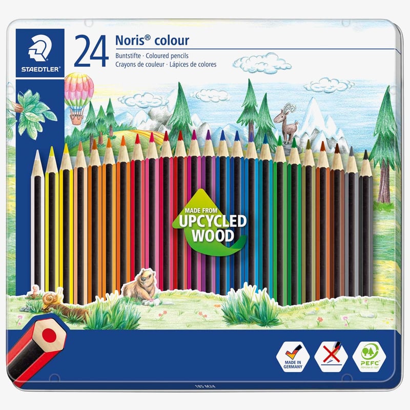 Staedtler Staedtler Noris Colouring Pencils - Assorted Colours (Tin of 24)
