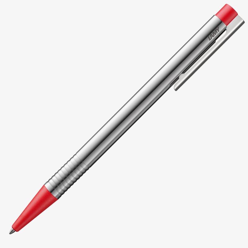 Lamy Lamy Logo Ballpoint Pen - Matte Red Chrome Trim