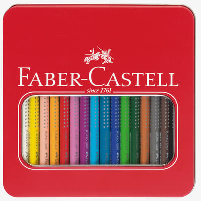 Faber-Castell Faber-Castell Jumbo Grip Colouring Pencils - Assorted Colours (Tin of 16)