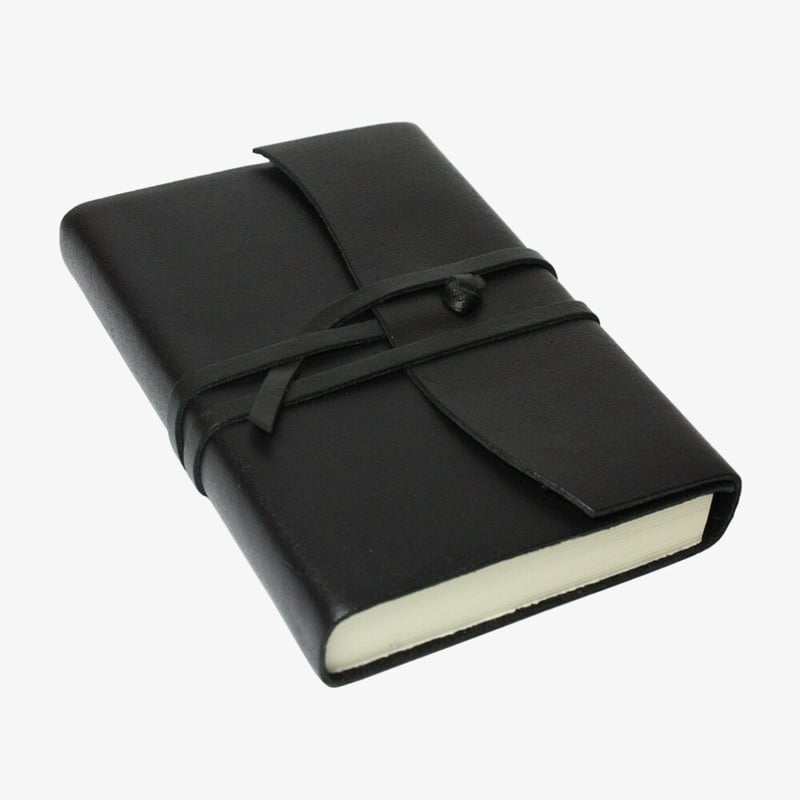 Papuro Papuro Amalfi Leather Journal - Black - Small