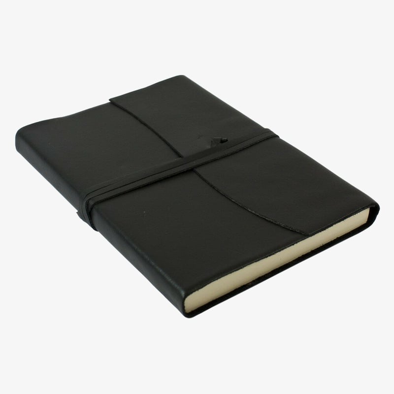 Papuro Papuro Amalfi Leather Journal - Black - Large