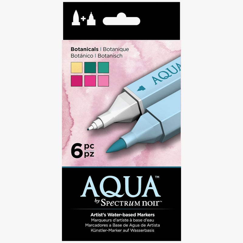 Spectrum Noir Spectrum Noir Aqua Watercolour Markers - Botanicals (Pack of 6)