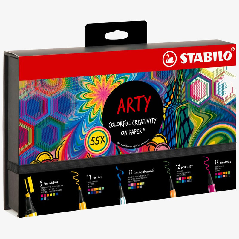 STABILO STABILO Creative Pen Set - ARTY - Pack of 55 - Assorted Colours