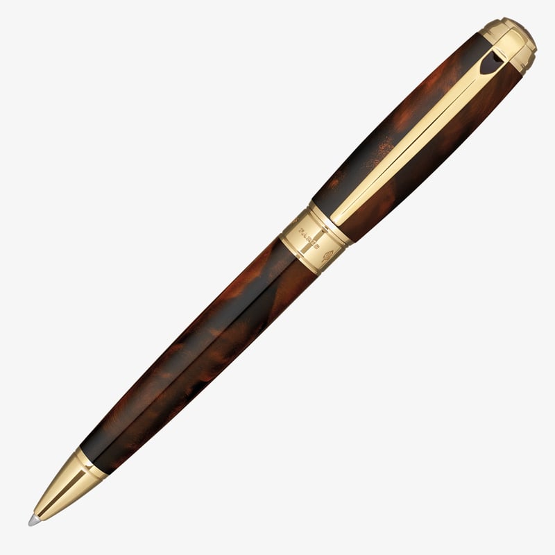 S.T. Dupont S.T. Dupont Line-D Large Ballpoint Pen - Atelier Brown & Gold