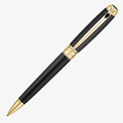 S.T. Dupont Line-D Medium Ballpoint Pen - Black & Gold