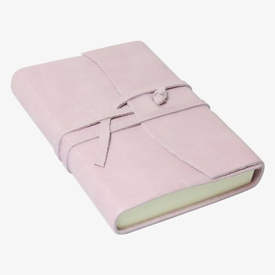 Papuro Amalfi Leather Journal - Soft Pink - Small