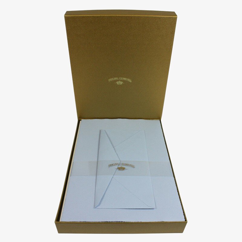 Crown Mill Crown Mill Golden Line DL 100gsm Set of 25 Sheets and Envelopes - Blue