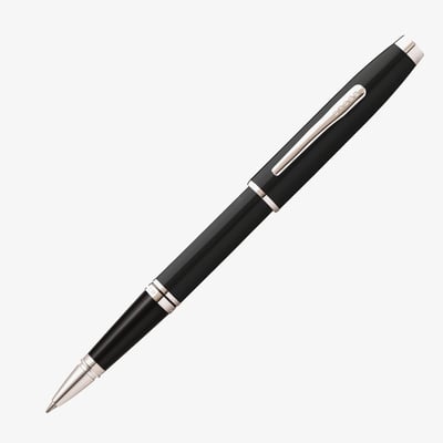 Cross Coventry Rollerball Pen - Black Lacquer Chrome Trim