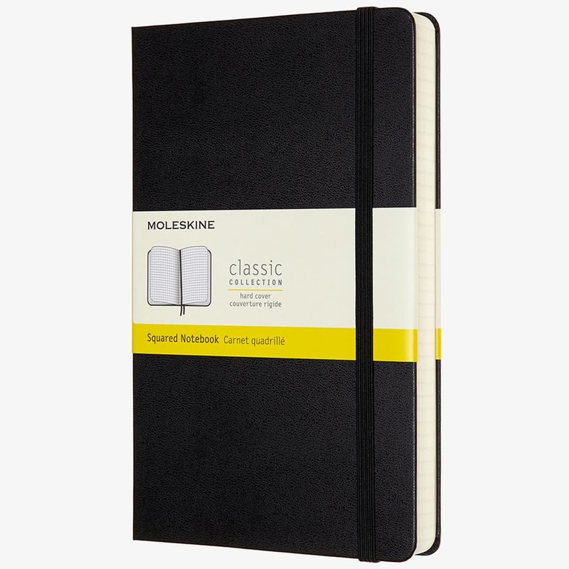 Moleskine Moleskine Classic Hardback Large Expanded Notebook - Squared - Black