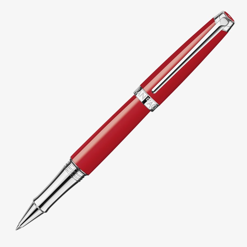 Caran d'Ache Caran d'Ache Léman Rollerball Pen - Scarlet Red Lacquer Rhodium Trim