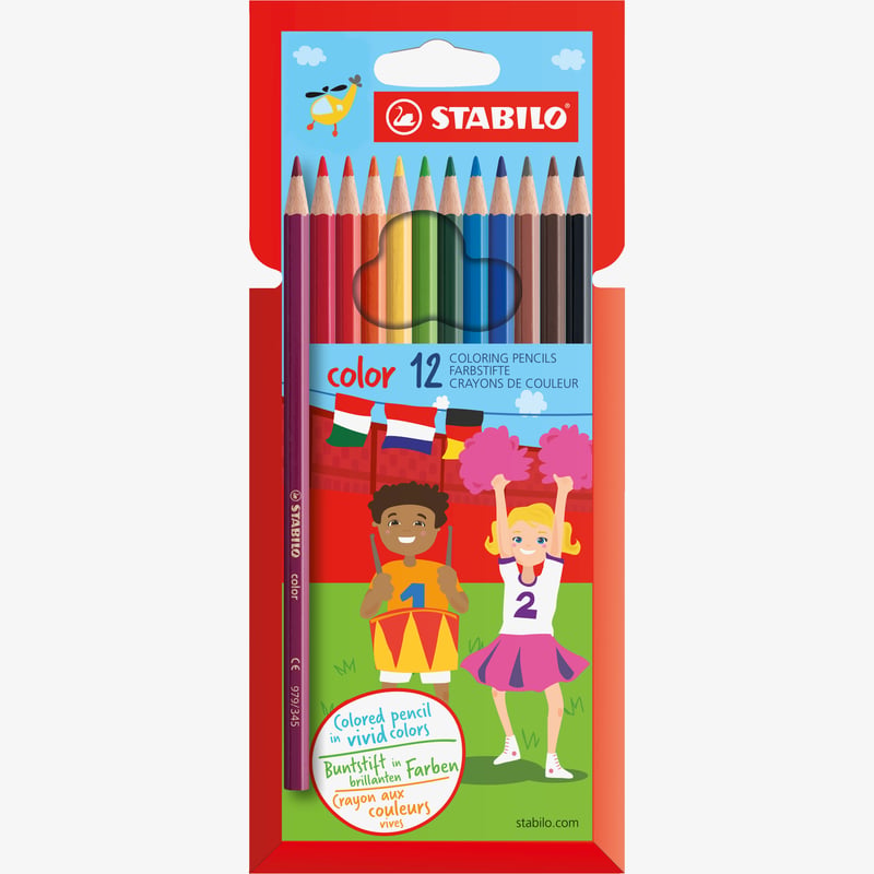 STABILO STABILO color Colouring Pencil - Wallet of 12 - Assorted Colours