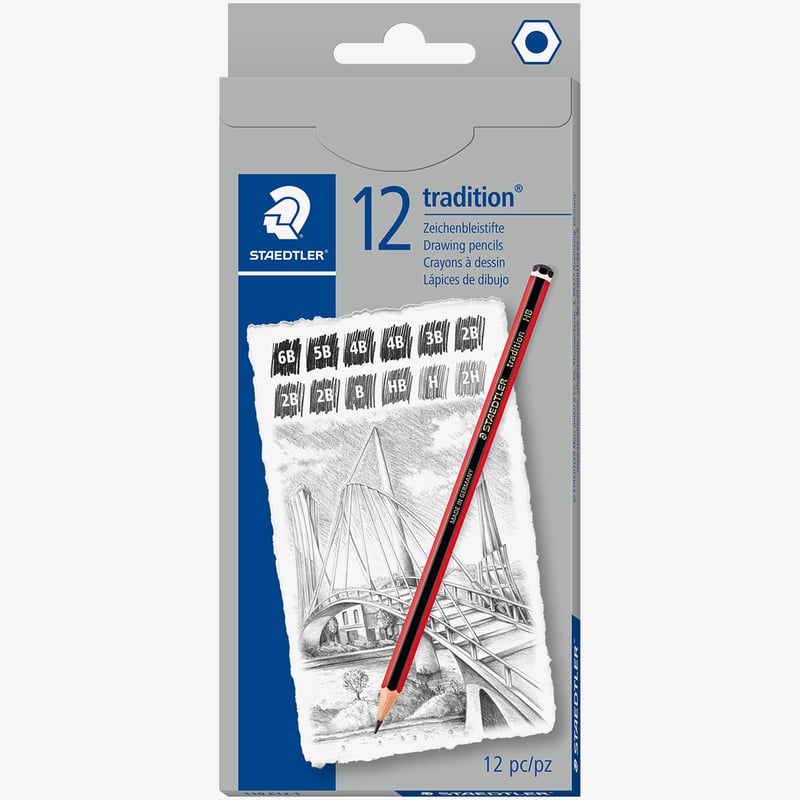 Staedtler Staedtler Tradition Sketching Pencil Set - Assorted Degrees (Pack of 12)