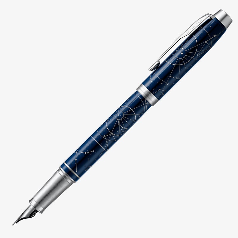 Parker IM Special Edition Fountain Pen - Midnight Astral Chrome Trim