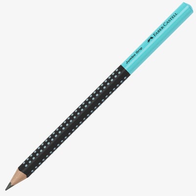 Faber-Castell Jumbo Grip Graphic Pencil- Two Tone Black/Turqoise