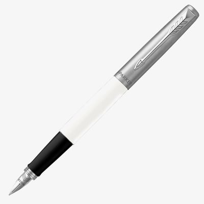 Parker Jotter Original Fountain Pen - White Chrome Trim