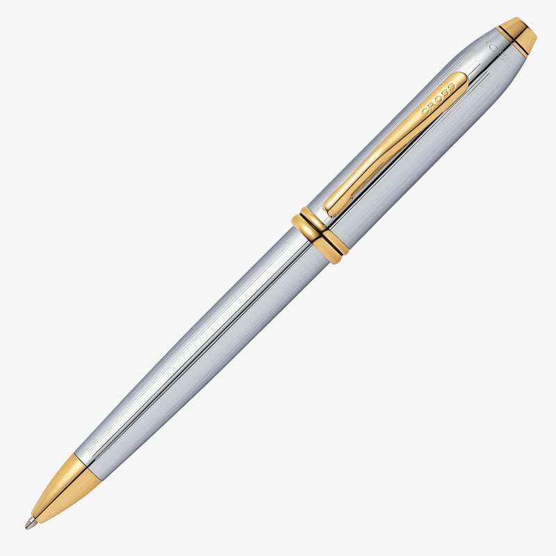 Cross Cross Townsend Ballpoint Pen - Medalist Chrome and Gold