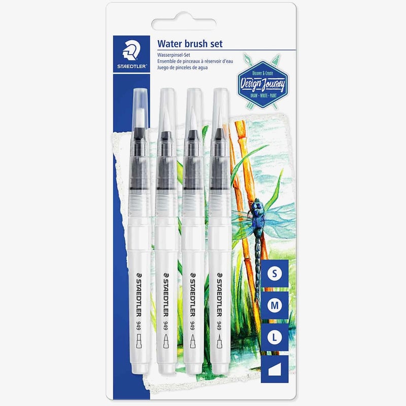 Staedtler Staedtler Design Journey Water Brush Pen Set (Pack of 4)