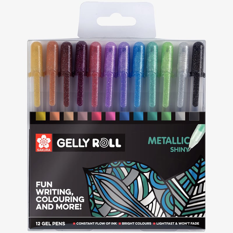 Sakura Sakura Gelly Roll Metallic Gel Pens - Assorted Colours (Pack of 12)