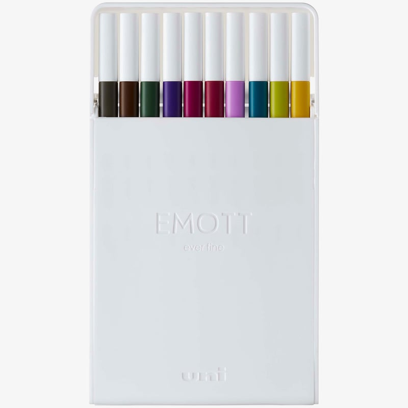 Uni-Ball Uni-Ball PEM-SY Emott Fineliner Pens - Set No.3 (Pack of 10)